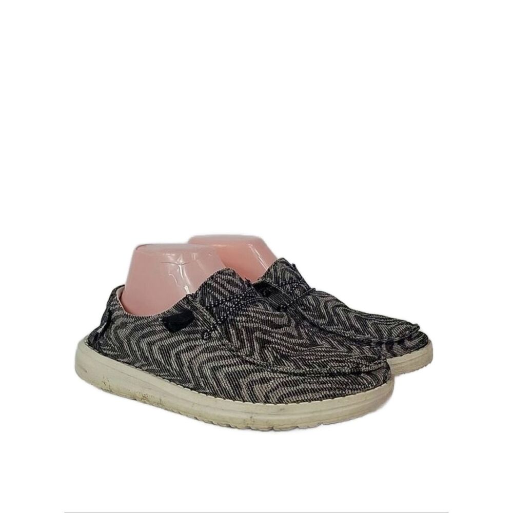 Hey Dude Wendy Woven Zebra Black Strips Women's Shoes
